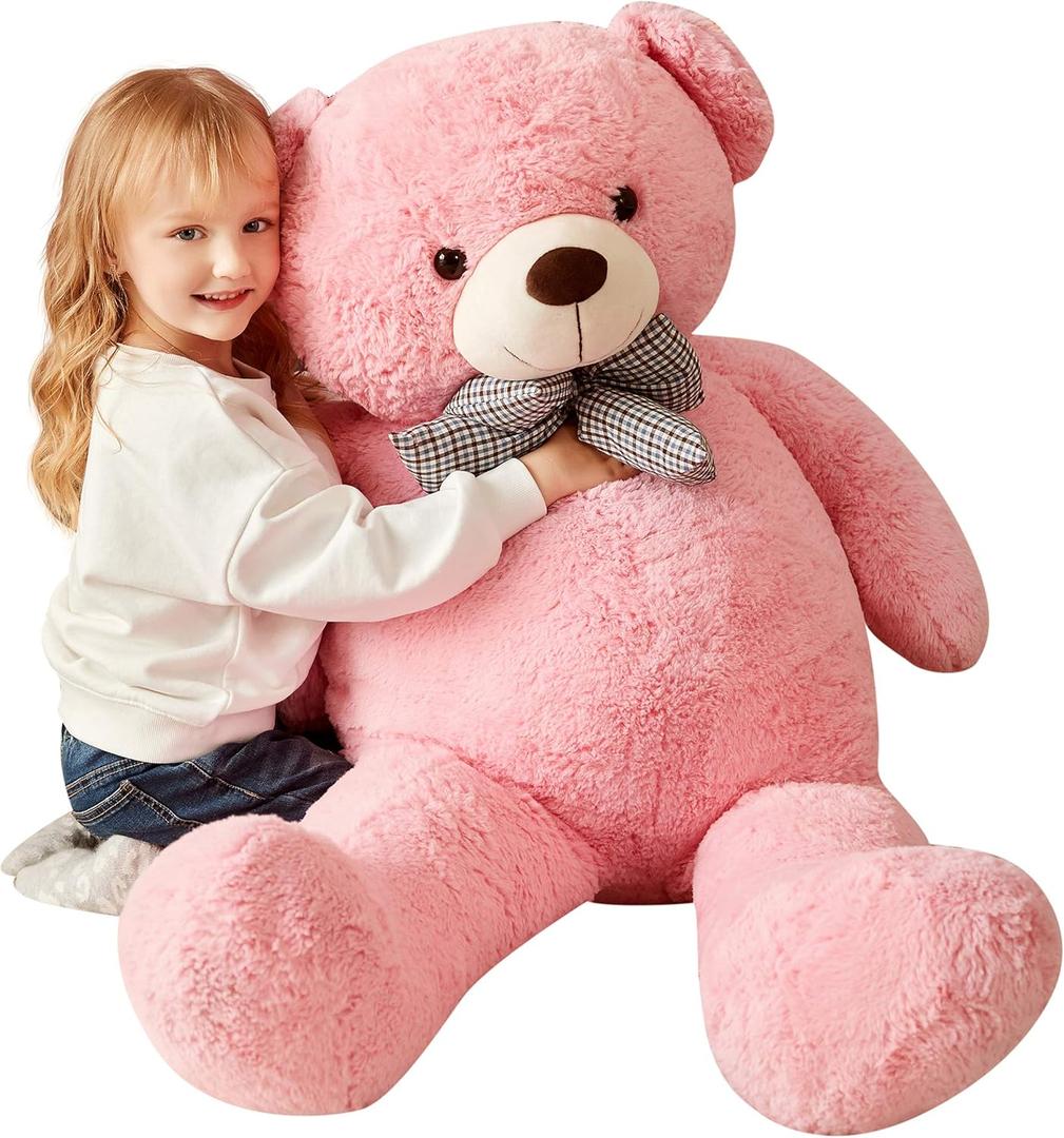 IKASA Giant Teddy Bear Plush Toy Stuffed Animals (Pink, 47 inches)