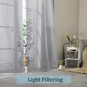 OWENIE Grey Sheer Curtains, Sheer Curtains 84 inches Long 2 Panels Set, Rod Pocket Voile Fimly Gray Drapes for Living Room/Bedroom, 2pcs, Each 42" W x 84" L