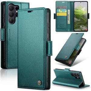 Wallet Case for Samsung Galaxy S26 Ultra, PU Leather Magnetic Flip Case with RFID Blocking Card Holder for Women Men, Shockproof Durable Protective Phone Cover for Galaxy S26 Ultra (Green)