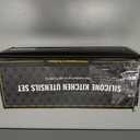 Silicone Cooking Utensils Kitchen Utensil Set Kitchen Gadgets Utensil Set (1, Khaki White)