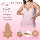 Boob Tape for Breast Lift: 3 Pairs Invisible Sticky Boobytape for Push Up & 6 Pairs Nipple Covers - Women A-H Cup (Beige)