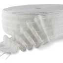 Curtain Pleating Tape 10 Yards White British Style, Perfect for Making Home Decor Projects.(10 Yards 2.8 Inch)