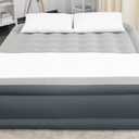 SLEEPLUX King Air Mattress Extra Durable Non-Leak Tough Guard Material 22" Raised Airbed with Built in Pump + USB Charger (80" 72"x22") Grey