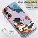 Phone Case for Samsung Galaxy S22 Plus Slim Shockproof Silica Astronaut Pattern Side Creative Design for Samsung S22 Plus Case-Astronaut Purple