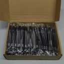 Yeaqee 100 Pieces Ballpoint Pen with Stylus Tip Click, 2 in 1 Black Ink, 1.0 mm Medium Point Stylus Metal Pen for Touch Screen Tablet (Black)