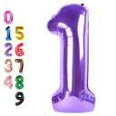 Balloon Numbers Zero 40 Inch Big 0 Purple Balloon Numbers for Birthday Decoration, Baloon for 10 20 30 40 100 2026 Graduation Decor Wedding Anniversaries Party