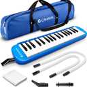 CAHAYA Melodica Piano Keyboard 37-Keys with Case for Beginners Adults Blue