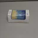 The Dreidel Company Dripless Premium Tapered Hand Decorated Multi Blue Frosted Hanukkah Candles, 45 Hanukkah Candles Premium Quality Wax, 1 Hour Burn Time