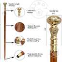 Vintage Brass Handle Victorian Telescope Fold able Wooden Walking Stick Walking Cane Ideal Gift
