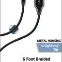 ZGear USBC 8 Pin Braided Metal Sync and Charge Cable - Black