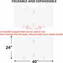 Clear Acrylic Dog Gate for Indoor Use 2 Panel Pet Gate for Doorways, No Drilling, Foldable Dog Barrier,Foldable Doggy Cat Fence with Support Feet for Home, Stairs, and Puppy Playpen