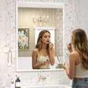 White Framed Bathroom Mirror 20x24, White Vanity Mirrors for Wall