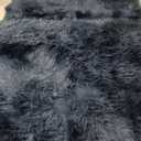 duduta Navy Blue Fluffy Plush Runner Rugs 2x6 ft Tie Dye Rectangle Shag Rug for Bedroom Dorm Living Room Kids Room, Machine Washable Anti-Slip (2x6ft, Tie-dyed Navy Blue)