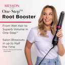 REVLON One-Step Hair Dryer and Styler - Root Booster Round Brush for Styling, Dryer Brush for Fast and Easy Salon-Quality Blowout, More Shine and Less Frizz (1-1/2 in) Black