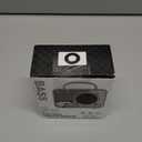 Portable Bluetooth Speaker with RGB Lights, Stereo Sound Punchy Bass, Mini Wireless Bluetooth Speaker, Cute Fashion Style for Kitchen Desk Bedroom Office Party Outdoor, Birthday Gifts (Black)