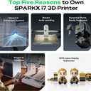 Creality SPARKX i7 3D Printer Multi Color 3D Printing 500mm/s High Speed 95% Pre-Assemble AI Photo 3D Printing RGB Light Smart AI Camera Auto-Leveling Essential Parts Low Noise 10.2410.2410 inch