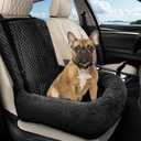 Sephyroth Dog Car Seat for Small/Medium Dogs,Dog Car Bed Washable Pet Travel Safety Car Seat,Super Soft Safe Removable Pet Booster Seat,Fits for All Cars(Black)