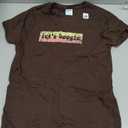 Lets Boogie Shirt Vintage Dancing 1980s Disco Themed Party T-Shirt, Brown, Small