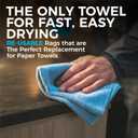 The Rag Company - All-Purpose Microfiber Terry Cleaning Towels - Commercial Grade, Highly Absorbent, Lint-Free, Streak-Free, Kitchens, Bathrooms, Offices, 300gsm, 16in x 16in, White (12-Pack)
