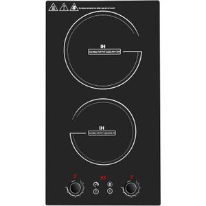 Double Induction Cooktop,110V 2600W 2 burner induction cooktop with hot plat with LED Touch Screen 10 Levels,Child Safety Lock & Timer 110V countertop burners, Double Burner Electric Cooktop