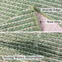 Small Bathroom Rugs,18"x30" Non Slip Sage Green Braided Bath Mat for Bathroom Floor,Washable Luxury Bath Rug for Tub Soft Boho Absorbent Shower Mat