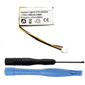 MPF Products 260mAh 533-000151, AHB521630PJT-04 Battery Replacement Compatible with Logitech G Pro Wireless Gaming Mouse