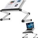 Uncaged Ergonomics Adjustable Book Holder, Tablet & Laptop Stand, Aluminum Portable Reading Stand for Textbooks & Cookbooks, Recipe Holder for Kitchen Counter, Silver
