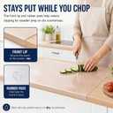 Wesiti Clear Acrylic Cutting Board with Counter Lip, 30"L x 20"W, Medium