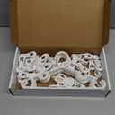 Hsei 5/10/40 Pack Baby Hangers with 10/20/80 Clips, Plastic Kids Pants Hangers for Nursery Closet Top and Bottom Clothes Hanger Set for Newborn Infant Toddler(30 Packs Total,White,10.6 Inch)