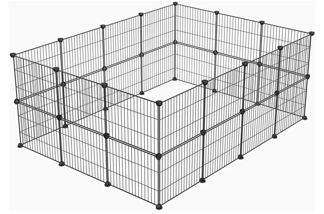 Small Animal Playpen, Guinea Pig Cages, Pet Playpen, Rabbit Cage,Small Animal Cage, Puppy Kitten Dog Playpen, Indoor Outdoor Portable Metal Wire Yard Fence,15 X 12 Inch, 28 Panels, Black Small Animal Playpen, Guinea Pig Cages, Pet Playpen, Rabbit Cage,Small Animal Cage, Puppy Kitten Dog Playpen, Indoor Outdoor Portable Metal Wire Yard Fence,15 X 12 Inch, 28 Panels, Black