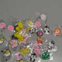 100pcs Cartoon Keychain for Kids Party Favors, Mini Cute Keyring for Classroom Prizes, Birthday Christmas Party Favors Gift, Goodie Bag Stuffers Supplies, 20 Colors