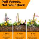 Craft911 Stand Up Weed Puller Tool with Long Handle - Dandelion Weeding Tool, No More Bending