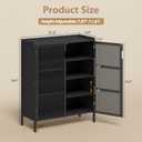 Bamboo Shoe Storage Cabinet for Entryway with Doors, Hidden Shoe Organizer, 31.49 inches x 39.37 inches x 13.78 inches