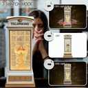 Christmas Snow Globe Lantern - Angel Scene Water Lanterns with Lights and Glitter - White Telephone Booth Decoration - USB or Battery Powered Musical Box for Adults Girls (Angel)