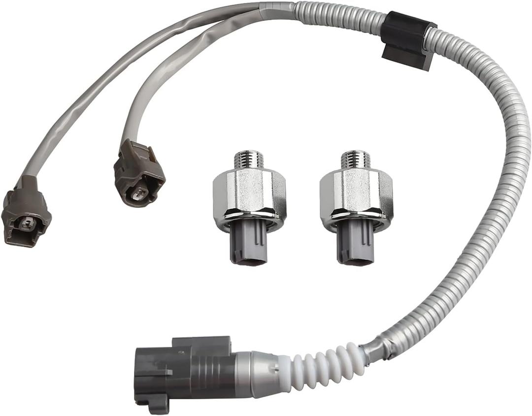 Compatible with 2 PCS 89615-12090 Knock Sensor with Wiring Harness Kit Toyota Highlander Camry Avalon Sienna 2001 2002 2003 2004, Lexus ES300 RX300 2000 2001 2002 2003 Knock Sensor