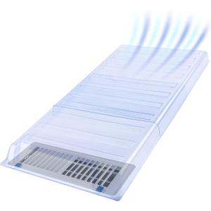 Under Furniture Magnetic Vent Extender, 1.5mm Thick Heavy Duty Premium Material, Fits Floor Registers 10" and 12" Wide, Adjusts from 17" to 33" Long (1-Pack)