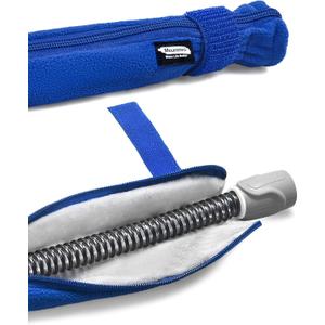 6.5ft Cpap Hose Cover for Heated Tubing, Double-Sided Thickened Cpap Tube Cover Compatible with Resmed Airsense Climatelineair 10&11 Tubes, Cat Proof Cpap Sleeve for Tube Full Zipper (Blue)