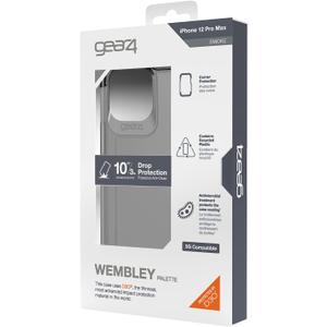 Gear4 ZAGG Wembley Palette Compatible with iPhone 12 Pro Max - Advanced Impact Protection, Integrated D3O Technology, Protective Phone Cover, Smoke (702006060)