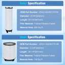 S7M400 Pool Filter Cartridges, 170146 Pool Filter Replacement for sta-rite System 3 25022-0224S & 25021-0224S Pool, Filter Cartridge Module Compatible with sta-rite System 3 S7M400 Filter, 400 Sq.Ft