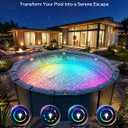 Solar Pool Lights for Inground & Above Ground Pool, 10-Color 4-Mode LED Pool Lights, Underwater Swimming Pool Lights with Timer, Submersible Pool Lights with Remote, Waterproof Design (Black, 1 Pack)