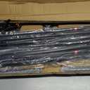 Square Backdrop Stand 6.5x10ft, Heavy-Duty Pipe Drape with Flat Metal Base