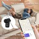 Air Tracker Tags 4 Pack Key Tracker Works with Find My (iOS only), Luggage Tracker, Tag Locator for Keys, Backpack, Wallet, Replaceable Battery, Waterproof