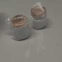 4 Pack,3.4 oz Frosted Glass Jars with Lids,Round Empty Storage Containers with Rose-Golden Lids & Inner Liners,Travel Jars Pot for Cosmetics,Gel,Scrubs,Makeup,Face Cream Lotion