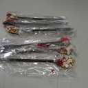 WILLBOND 6 Pcs Chinese Hair Sticks Japanese Vintage Wooden Chopsticks Accessories for Women Asian Floral Stick Classic Retro Tassel Flower Pins Handmade for Long Hanfu Hair(Red Blossom Tassel)
