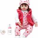 CHAREX Realistic Baby Doll - Reborn Baby Dolls Girl 18 inch Lifelike Newborn Baby Real Life Baby Dolls Reborn Toddler with Full Set Accessories Handmade Gift for Children Age 3+ and Collectors