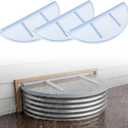 MorningRo 3 Pcs Round Flat Window Well Covers Plastic Window Well Cover for Snow and Rain 39" Length x 17" Depth x 2.5" Height for Basement and Outdoor Use