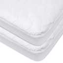 American Baby Company 2 Pack Waterproof Fitted Mini Crib Mattress Protector 38" x 24" - Quilted, Noiseless, Soft & Breathable Pack n Play and Mini Crib Mattress Cover