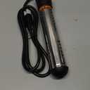 BSEED Immersion Water Heater Electric, 2000W Fast Heating Portable Water Heater with 304 Stainless Steel Guard & Digital LCD Thermometer, Heats 5 Gallons in Minutes for Camping, Bath & Small Pool (Black)