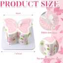 Remerry 6 Inch Bow Fake Cake Coquettish Birthday Fake Cake Decor Wedding Dessert Props Artificial Heart Dessert for Props Women Birthday Gift(Pink,Butterfly)