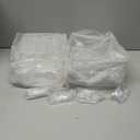 Memorywuu 4 Sets Acrylic Brochure and Business Card Holder 8.5 x 11'' Clear Brochure Display Stand with Removable Business Card Holder Plastic Flyer Stand for Magazine Pamphlet Booklet Journal